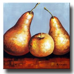 Golden Pears Canvas Wall Art