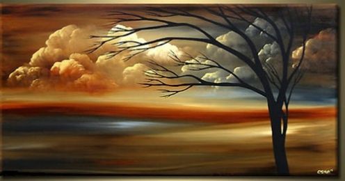 Sandstorm Sillhouette Canvas Wall Art