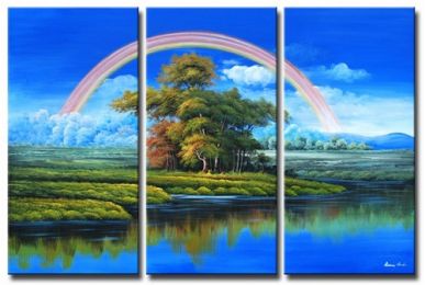 Rainbow Over Paradise Canvas Wall Art