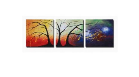 Cosmic Trees Canvas Wall Art