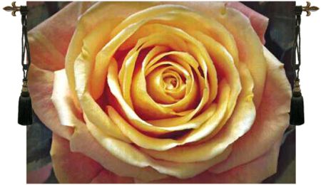 Yellow Rose Belgian Tapestry Wall Art