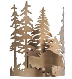 11"W Bear Through the Trees Wall Sconce