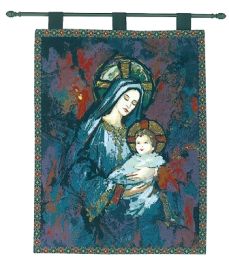 Madonna And Child Fine Art Tapestry