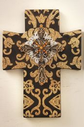 Symbols Of Faith Gold Wall Cross Decorative Wall Art