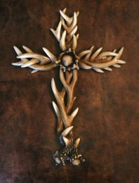 Antler Lodge Wall Cross Decorative Wall Art