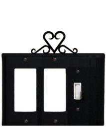 Heart - Double GFI and Single Switch Cover