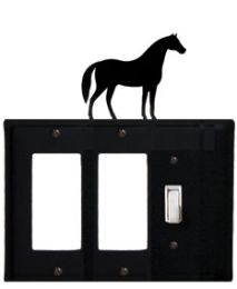 Horse - Double GFI and Single Switch Cover