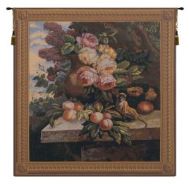 Monkey In Still Life II Belgian Tapestry Wall Art