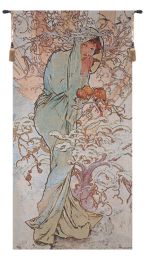 Winter Mucha Belgian Tapestry Wall Art