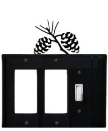 Pinecone - Double GFI and Single Switch Cover