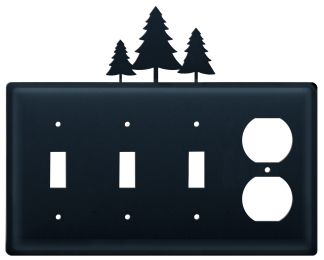 Pine Trees - Triple Switch & Single Outlet