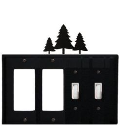 Pine Trees - Double GFI and Double Switch Cover