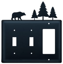 Bear & Pine Trees - Switch Cover Triple