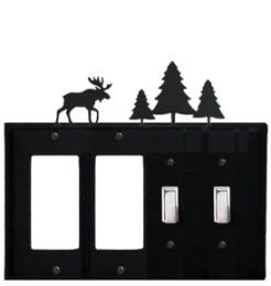 Moose & Pine Trees - Double GFI and Double Switch Cover