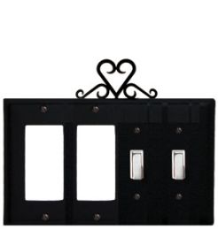 Heart - Double GFI and Double Switch Cover