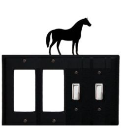 Horse - Double GFI and Double Switch Cover