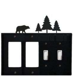 Bear & Pine Trees - Double GFI and Double Switch Cover