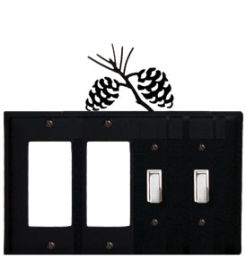 Pinecone - Double GFI and Double Switch Cover