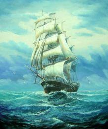 Old World Tall Ship Canvas Wall Art