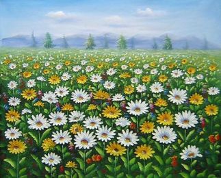 Field of Wildflowers Canvas Wall Art