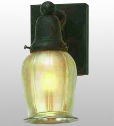 4"W Revival Oyster Bay Favrile Wall Sconce