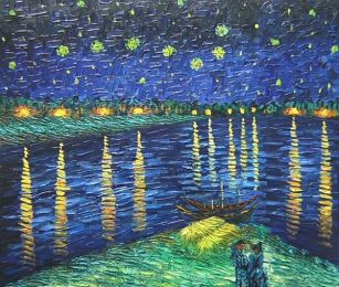 Starry Night Over the Rhone I Canvas Wall Art