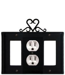 Heart - Single GFI, Outlet and GFI Cover