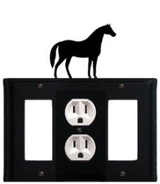 Horse - Single GFI, Outlet and GFI Cover