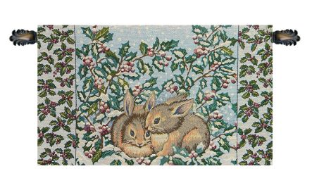 Holiday Bunnies Italian Wall Hanging