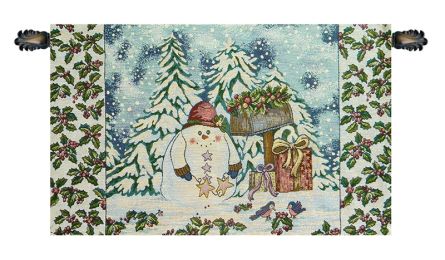 Holiday Snowman Italian Wall Hanging