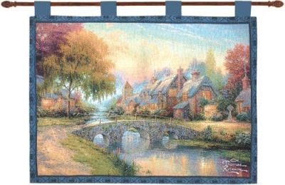 Cobblestone Bridge Fine Art Tapestry