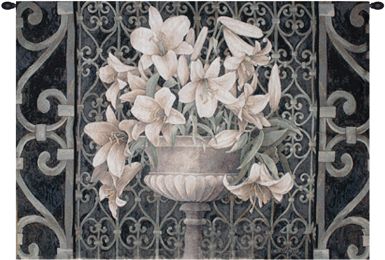 Lilies In Urn Fine Art Tapestry