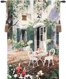 Patio At The Inn Fine Art Tapestry