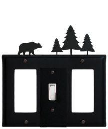 Bear & Pine Trees - Single GFI, Switch and GFI Cover