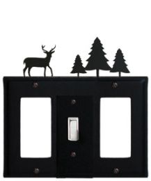 Deer & Pine Trees - Single GFI, Switch and GFI Cover