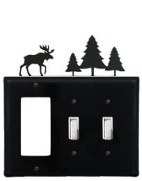 Moose & Pine Trees - Single GFI and Double Switch Cover