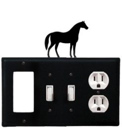 Horse - Single GFI, Double Switch and Single Outlet Cover