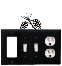 Pinecone - Single GFI, Double Switch and Single Outlet Cover