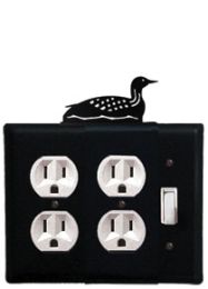 Loon - Double Outlet and Single Switch Cover