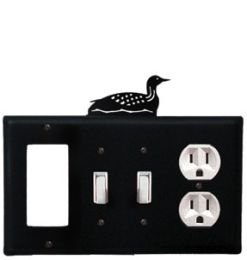 Loon - Single GFI, Double Switch and Single Outlet Cover