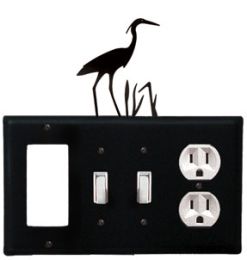 Heron - Single GFI, Double Switch and Single Outlet Cover