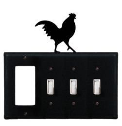 Rooster - Single GFI and Triple Switch Cover