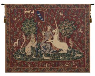 Lady and the Mirror (with Border) Tapestry Wholesale