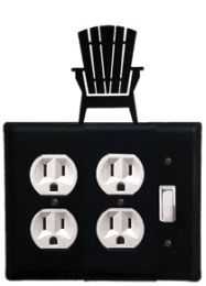 Adirondack - Double Outlet and Single Switch Cover