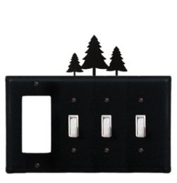 Pine Trees - Single GFI and Triple Switch Cover