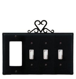 Heart - Single GFI and Triple Switch Cover