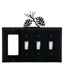 Pinecone - Single GFI and Triple Switch Cover