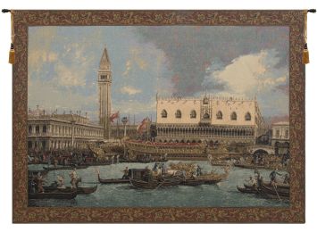 Bucintoro at the Dock Italian Tapestry