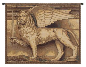 Lion with Sword Italian Tapestry