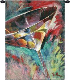 Unforgettable Cocktail Glass by Simon Bull Belgian Tapestry Wall Art